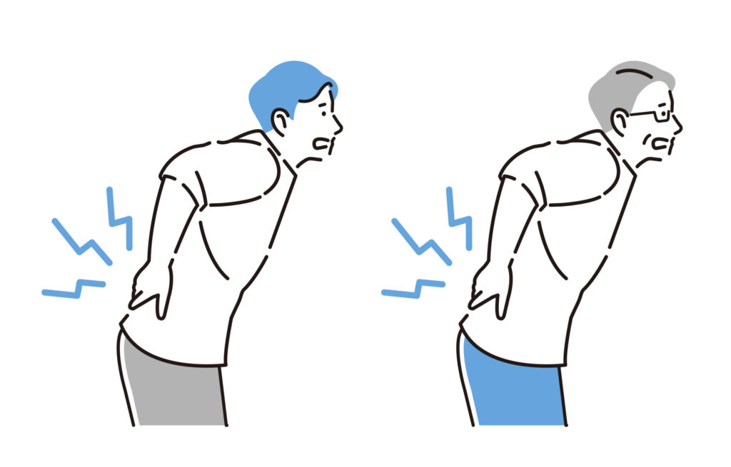 腰痛に悩む人のイラスト