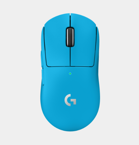 ロジクール PRO X SUPERLIGHT 2 シアン 本体画像｜限定色・60g・最大8000Hz対応ゲーミングマウス