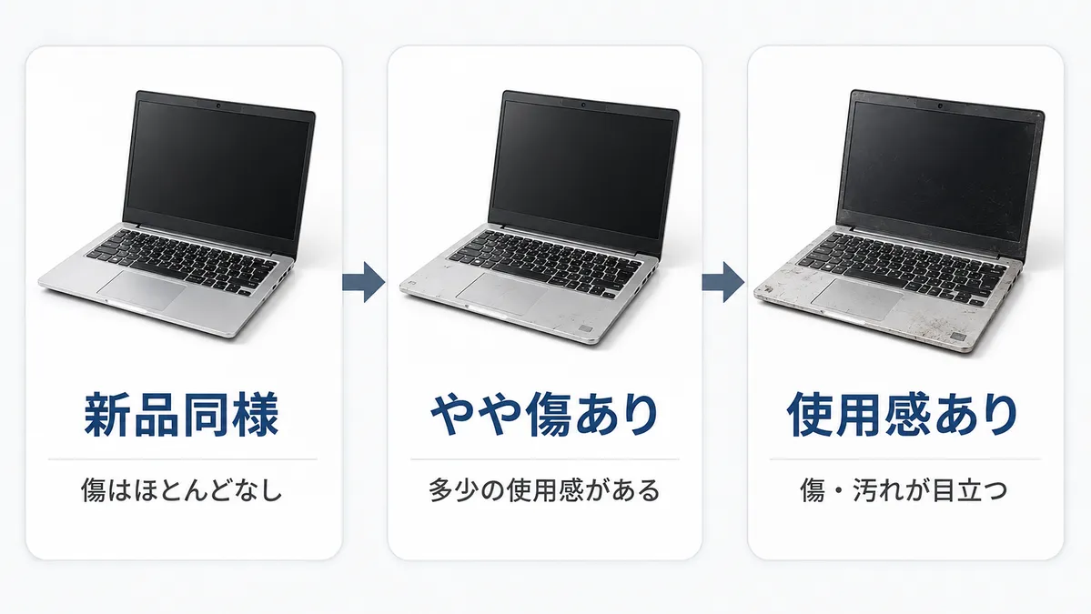 中古パソコンの商品状態をチェック