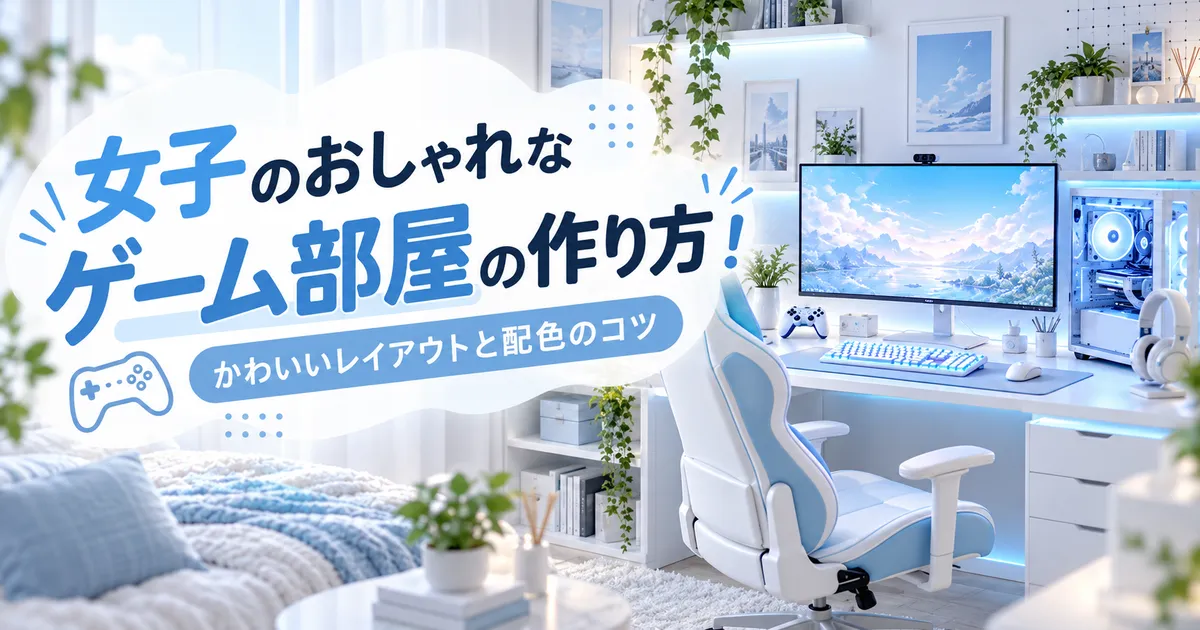 女子のおしゃれなゲーム部屋の作り方！かわいいレイアウトと配色のコツ